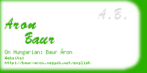 aron baur business card