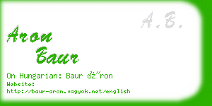 aron baur business card